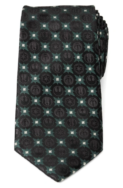 Cufflinks, Inc Star Wars™ Insignia Medallion Tie In Black/ Green Multi