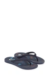 Olukai Puawe Flip Flop In Midnight Navy / Barrier Reef