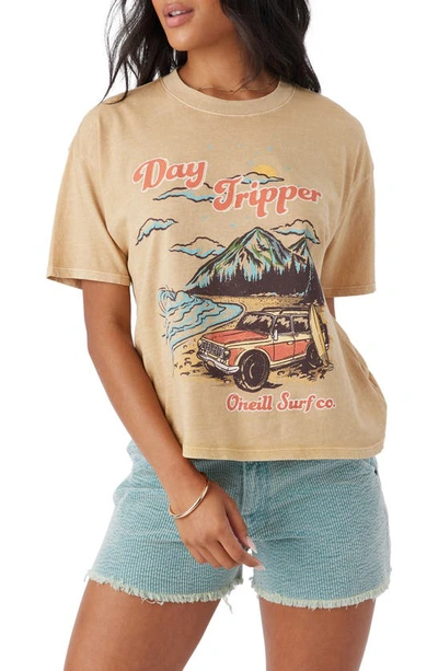 O'neill Tripper Graphic T-shirt In Khaki