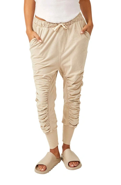Fp Movement Rematch Tapered Leg Drawstring Pants In Doe