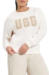 Ugg Collection Madeline Fuzzy Logo Sweatshirt In Nimbus / Sand