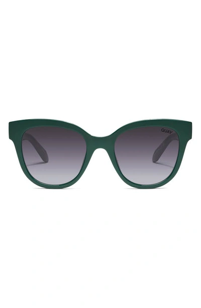 Quay Valet 50mm Square Sunglasses In Emerald / Smoke