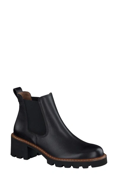 Paul Green Shasta Chelsea Boot In Black Leather