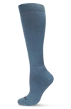 Memoi Gender Inclusive Performance Compression Socks In Blue Denim