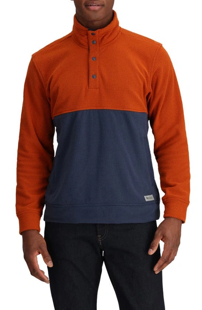 Outdoor Research Trail Mix Snap Pullover In Terra/ Naval Blue
