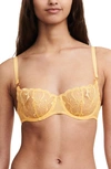 Chantelle Lingerie Fleurs Demi Bra In Sun Yellow