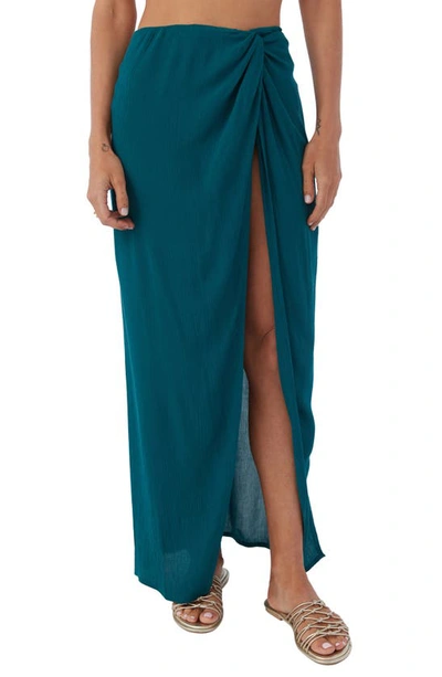 O'neill Hanalei Cover-up Maxi Skirt In Deep Teal