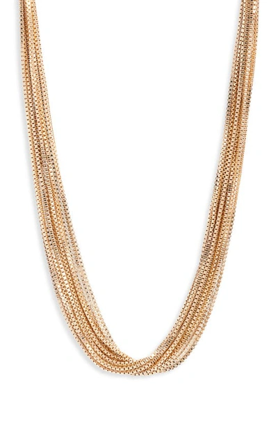 Nordstrom Stacked Box Chain Collar Necklace In Gold