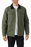 O'neill Beacon Faux Shearling Lined Jacket In Dark Olive