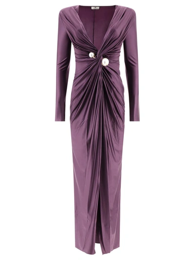 fitted lace wedding dress Elisabetta Franchi Women's Dress AB39336E2 Candy violet main image 0