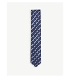 Hugo Pin Dot Silk Tie In Open Blue