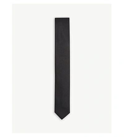 Hugo Pin Dot Silk Tie In Black
