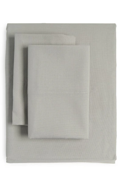Envogue Steel 4-piece Cotton Sheet Set In Light Grey