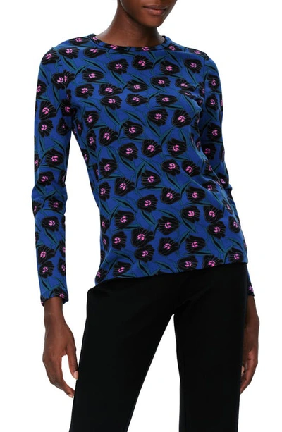 Diane Von Furstenberg Tink Top In Fortune Vine Black Blue