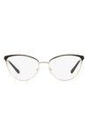 Michael Kors Marsaille 55mm Cat Eye Optical Glasses In Light Gold