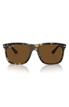 Ray Ban 57mm Polarized Square Sunglasses In Havana