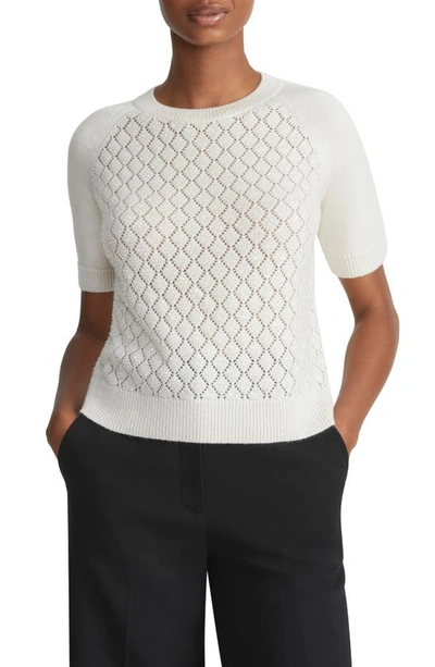 Lafayette 148 Hand Embellished Cashmere Sweater In White