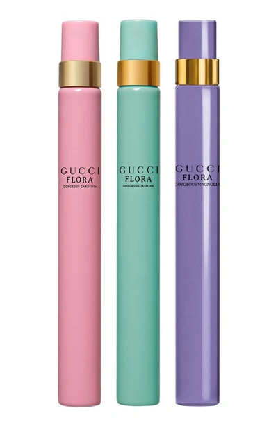 Gucci 3-piece Flora Gorgeous Gardenia Fragrance Set (limited Edition) $114 Value