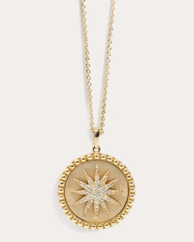 Anzie Women's Eve Celestial Burst Medallion Pendant Necklace In Gold