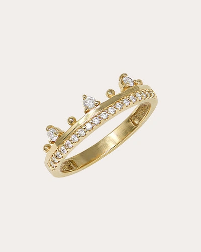 Anzie Women's Pavé Crown Ring In Gold