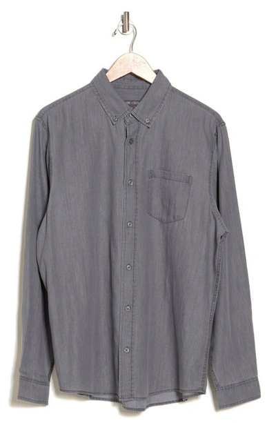 Slate & Stone Washed Denim Button-up Shirt In Grey Denim