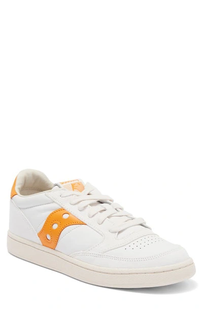 Saucony Jazz Court Sneaker In White/ Orange