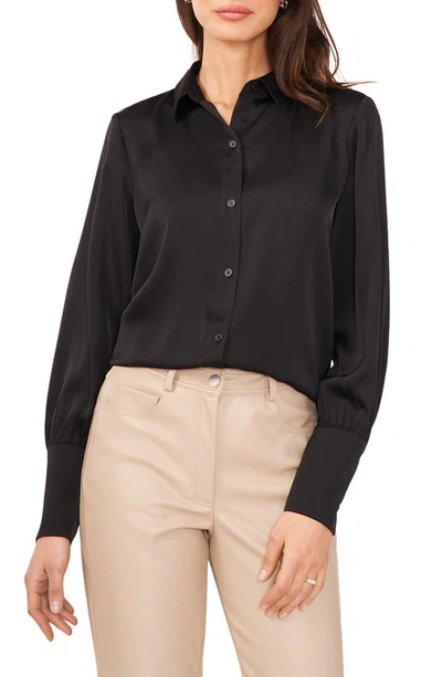 Halogen Button-up Shirt In Rich Black