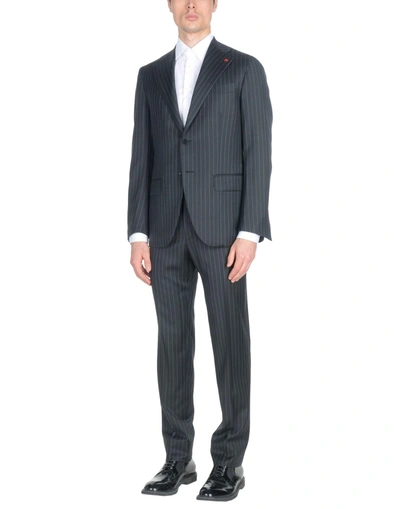 Isaia Suits In Steel Grey