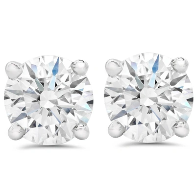 Pompeii3 Certified 2.03ct Tw Diamond Studs Screw Back 14k White Gold Lab Grown In Multi