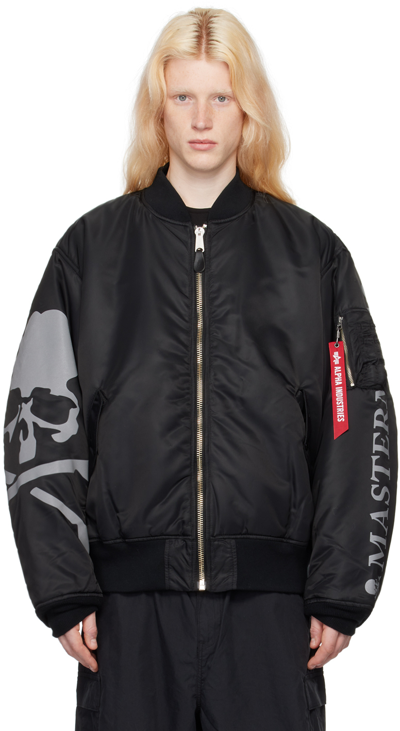 Mastermind Japan X Alpha Industries Edition Ma-1 飞行员夹克 In Black