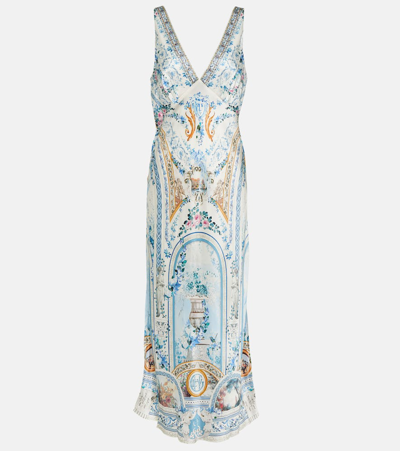 Camilla Season Of The Siren Silk Midi Dress In Multicoloured