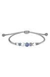 John Hardy Dot Hammered Adjustable Bracelet In Blue