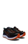 Asics Trabuco Max Trail Running Shoe In Black/ Nova Orange