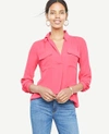 Ann Taylor Petite Camp Shirt In Baja Rose