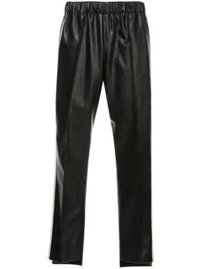 Almostblack Black Utility Trousers With Straps