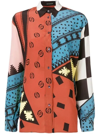 Etro All-over Printed Classic Shirt In Navy