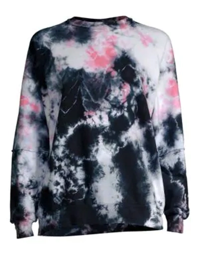 Dtla Brand Jeans Tie-dye Cotton Sweatshirt In Cosmic