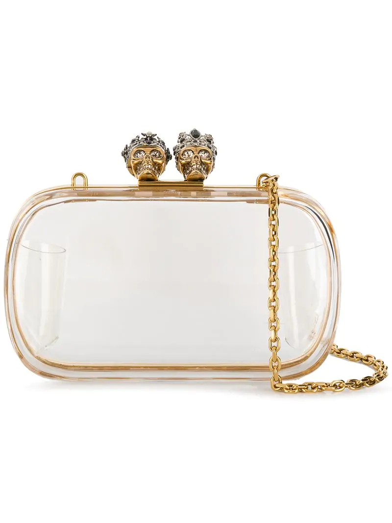 alexander mcqueen white clutch