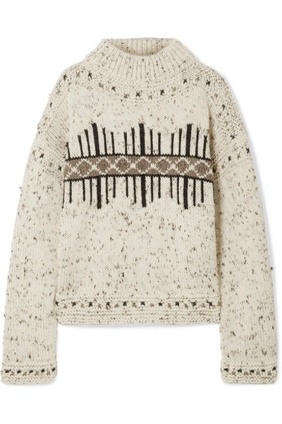 Isabel Marant Elwyn Wool-blend Sweater In Ecru