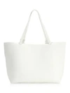 The Row Park Lux Grained Leather Shopper Tote Bag In White