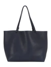 The Row Park Lux Grain Leather Tote In Navy