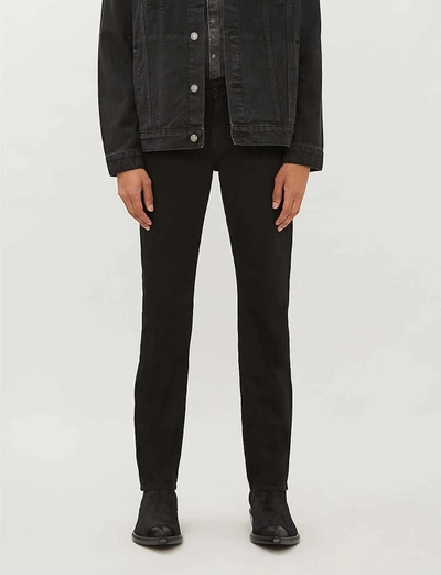 7 For All Mankind Ronnie Luxe Performance Slim-fit Skinny Jeans In Rinse Black