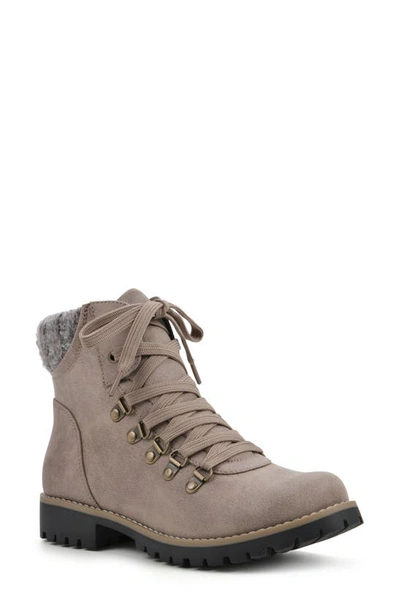 Cliffs By White Mountain Primed Lace-up Boot In Taupe/ Fabric
