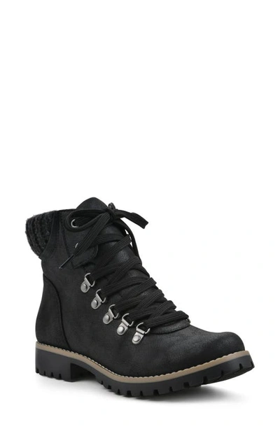 Cliffs By White Mountain Primed Lace-up Boot In Black/ Fabric