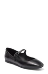 Steve Madden Caddie Mary Jane Flat In Black Leather