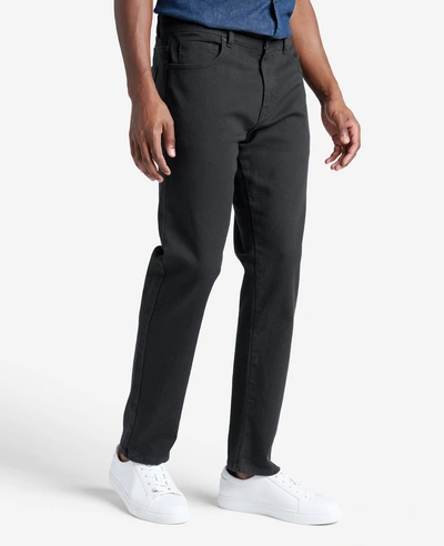 Kenneth Cole Slim-fit Stretch-twill 5-pocket Pant In Black