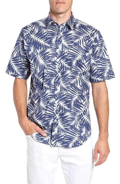 Bugatchi Indigo Palms Classic Fit Sport Shirt In Navy