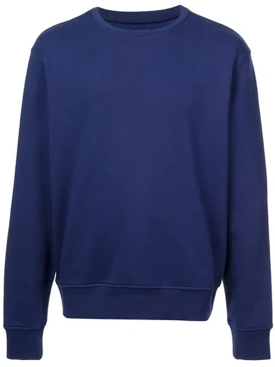 Mm6 Maison Margiela Elbow Patch Sweatshirt In Ink Blu