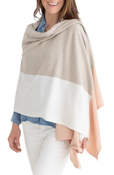 Zestt Organics The Dreamsoft Travel Scarf In Blush Colorblock