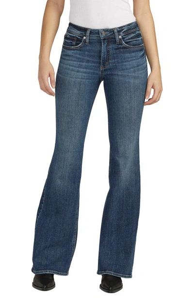 Silver Jeans Co. Most Wanted Mid Rise Flare Jeans In Indigo